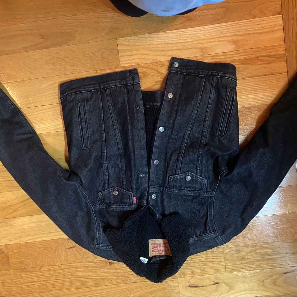 Levi’s Sherpa Black Corduroy Jacket - image 6
